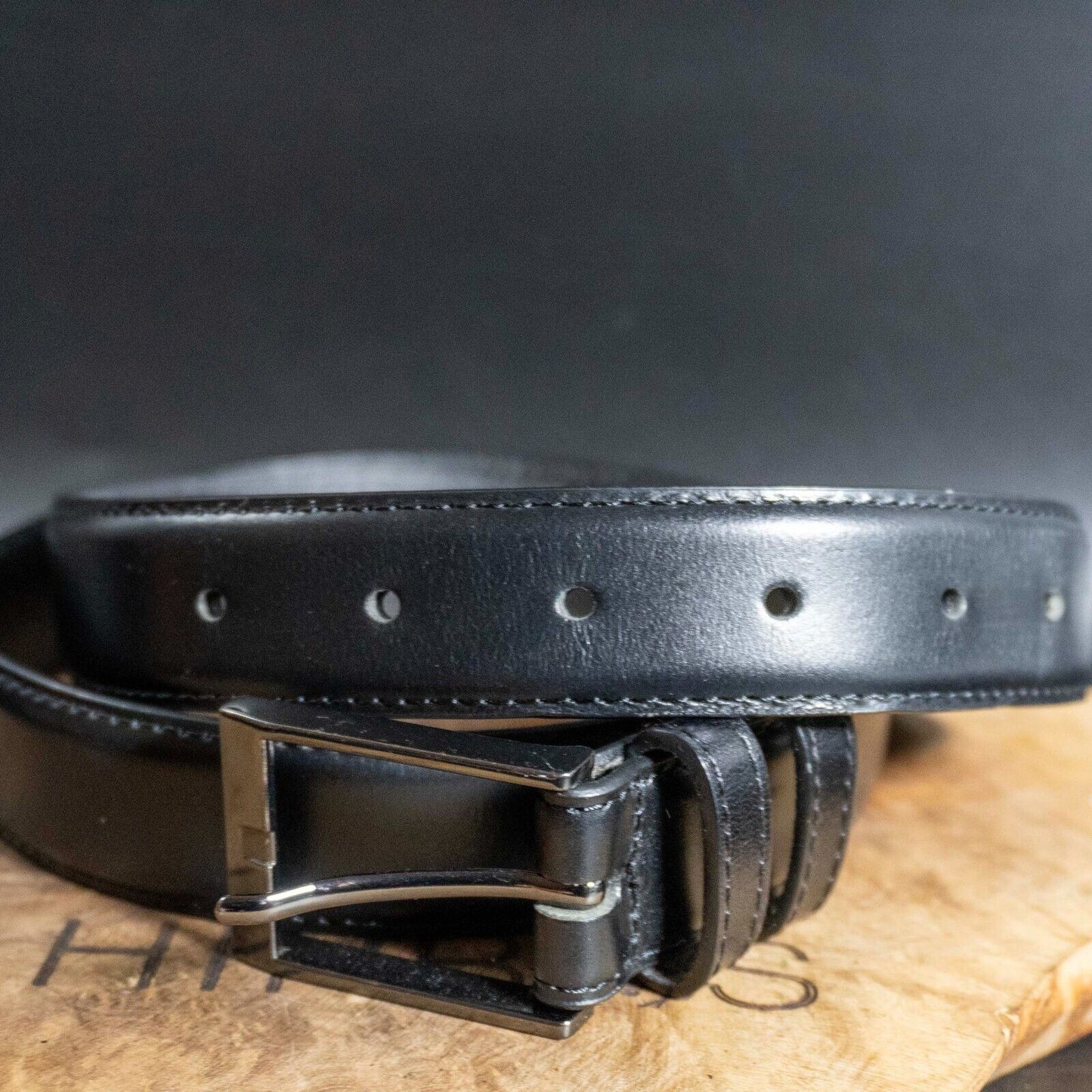 Marks and Spencer Mens Belt M&S Leather Jeans Belt Black Size 34-36