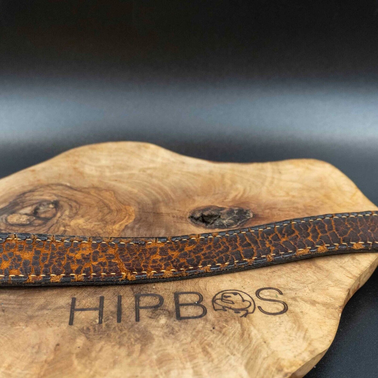 Vintage Mens Belt Handmade Leather Jeans Belt Black Size 34