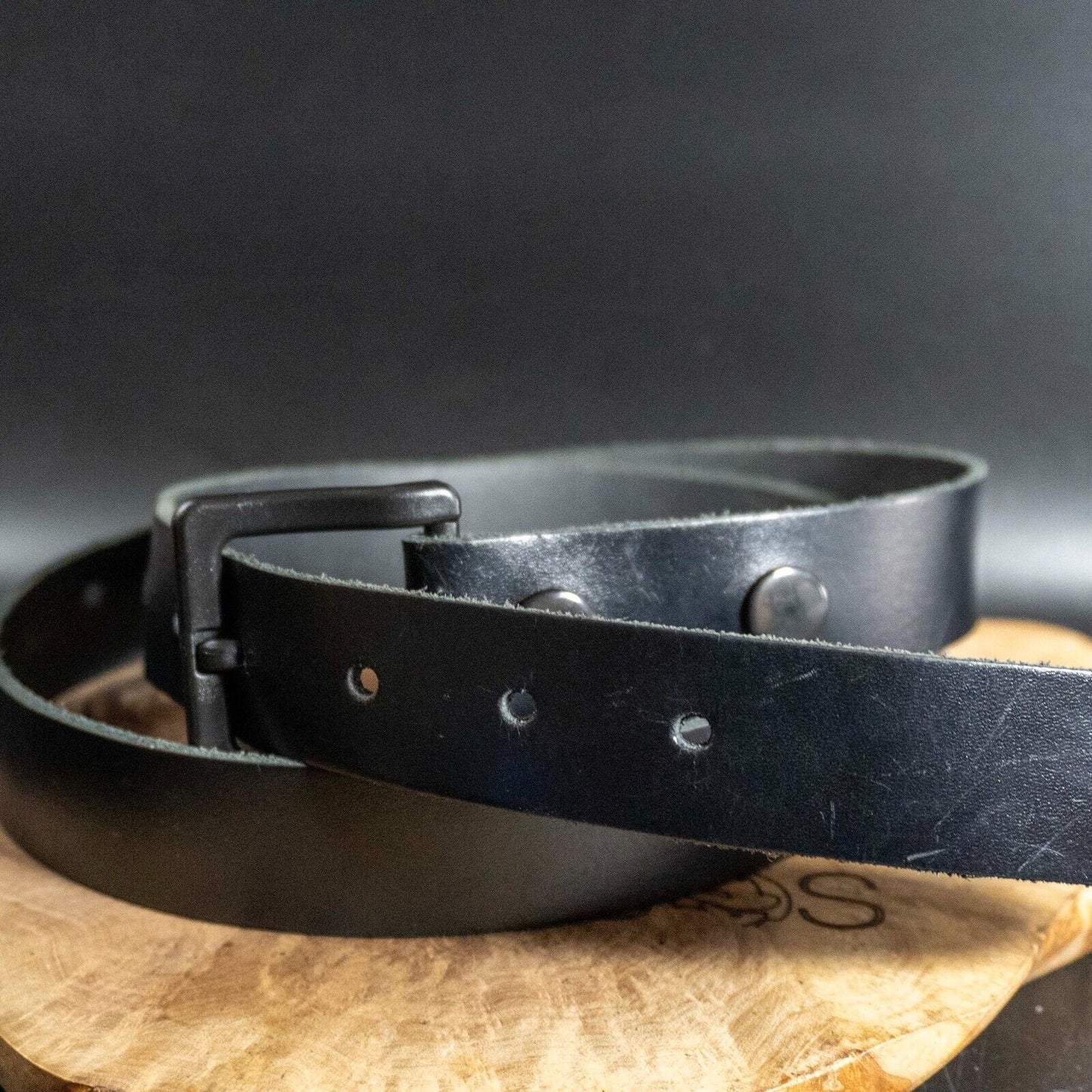 Niton Equipment Mens Womens Belt Leather Jeans Belt Black Size 38