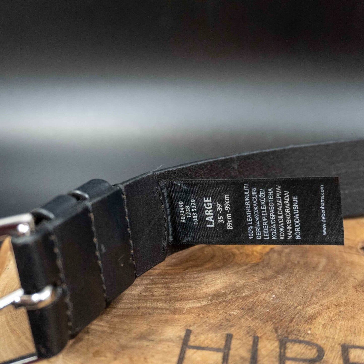 Debenhams Mens Belt Vintage Leather Jeans Belt Black Size 36