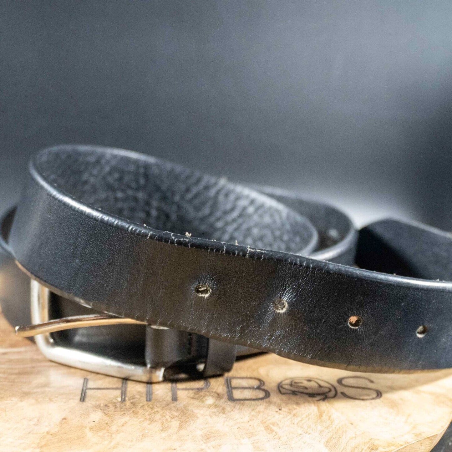 Marks and Spencer Mens Belt Vintage M&S Leather Jeans Belt Black Size 34