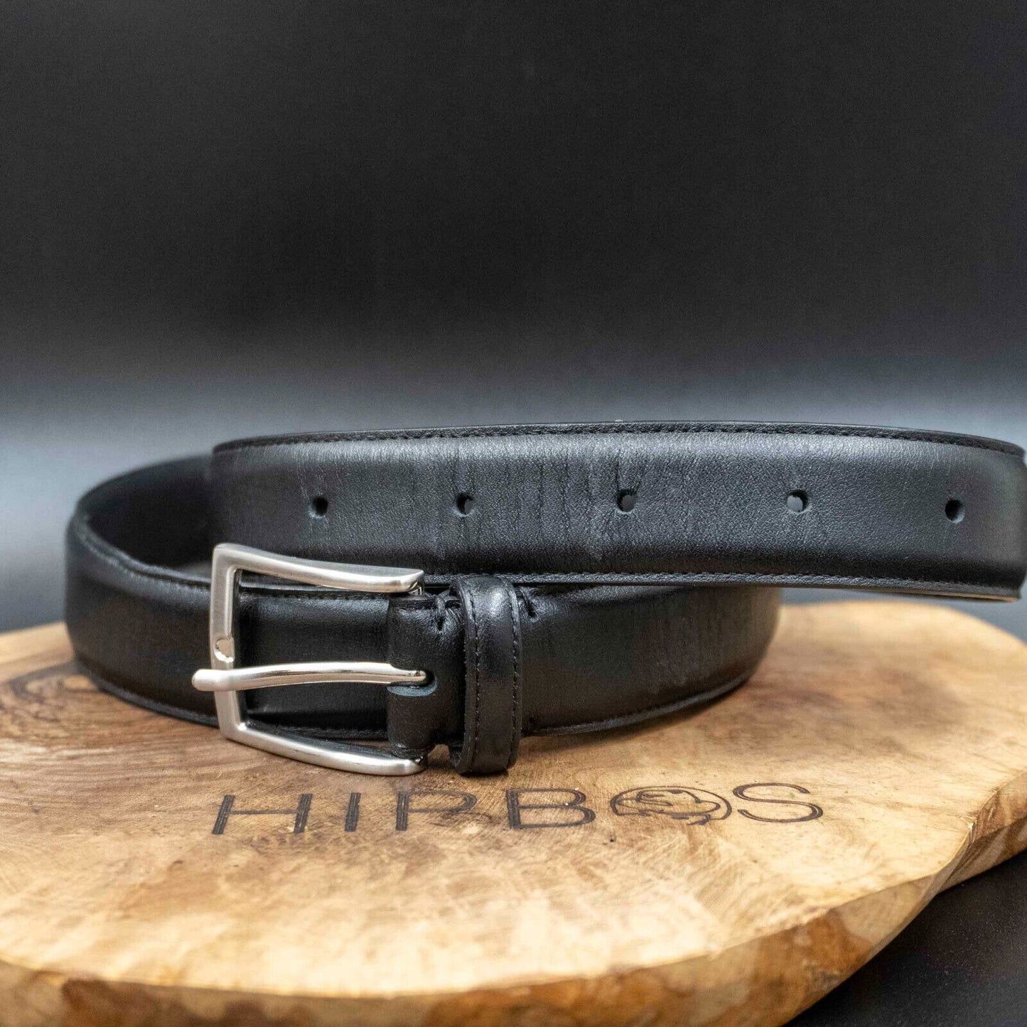 Vintage Mens Belt Leather Jeans Belt Black Size 34