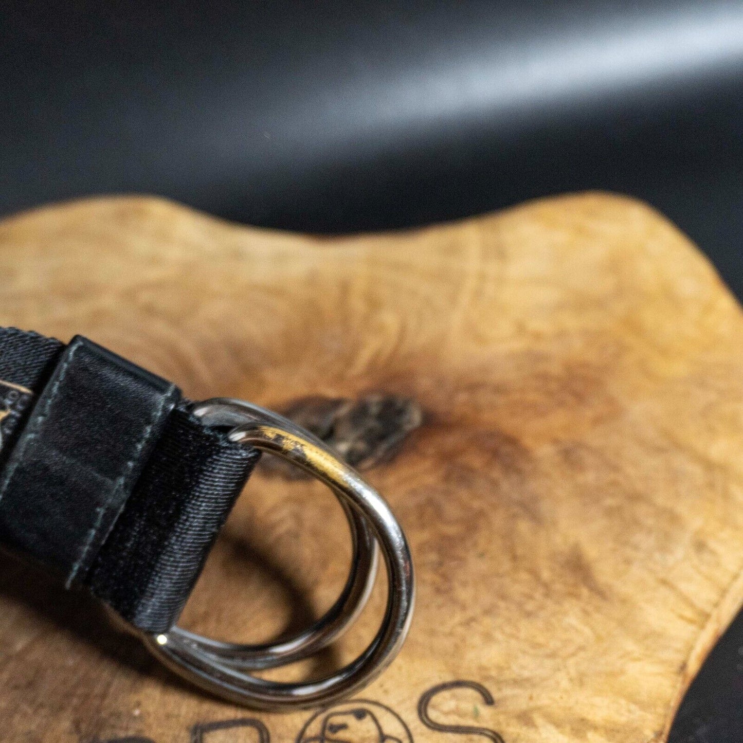 Prada Mens Womens Belt Nylon D Ring Belt Authentic Black Size 36