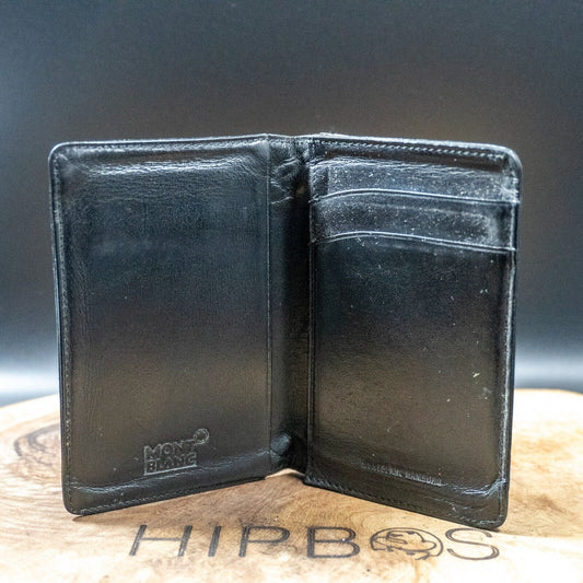 Montblanc Authentic Mens Leather Card Wallet Meisterstück Business Card Holder