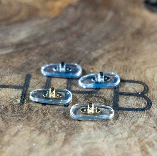 Push In Plug In Nose Pads Compatible with Ray-Ban Frames with Cross Mount - 14mm