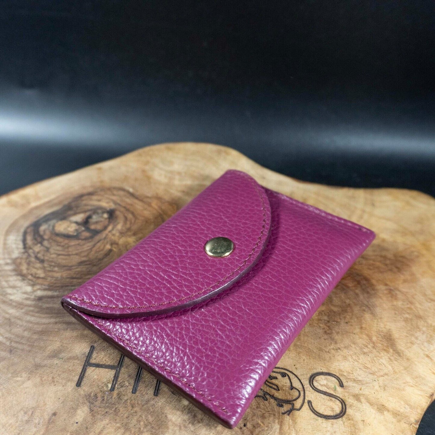 Apachy London Womens Wallet Leather Card Holder Pouch Purple