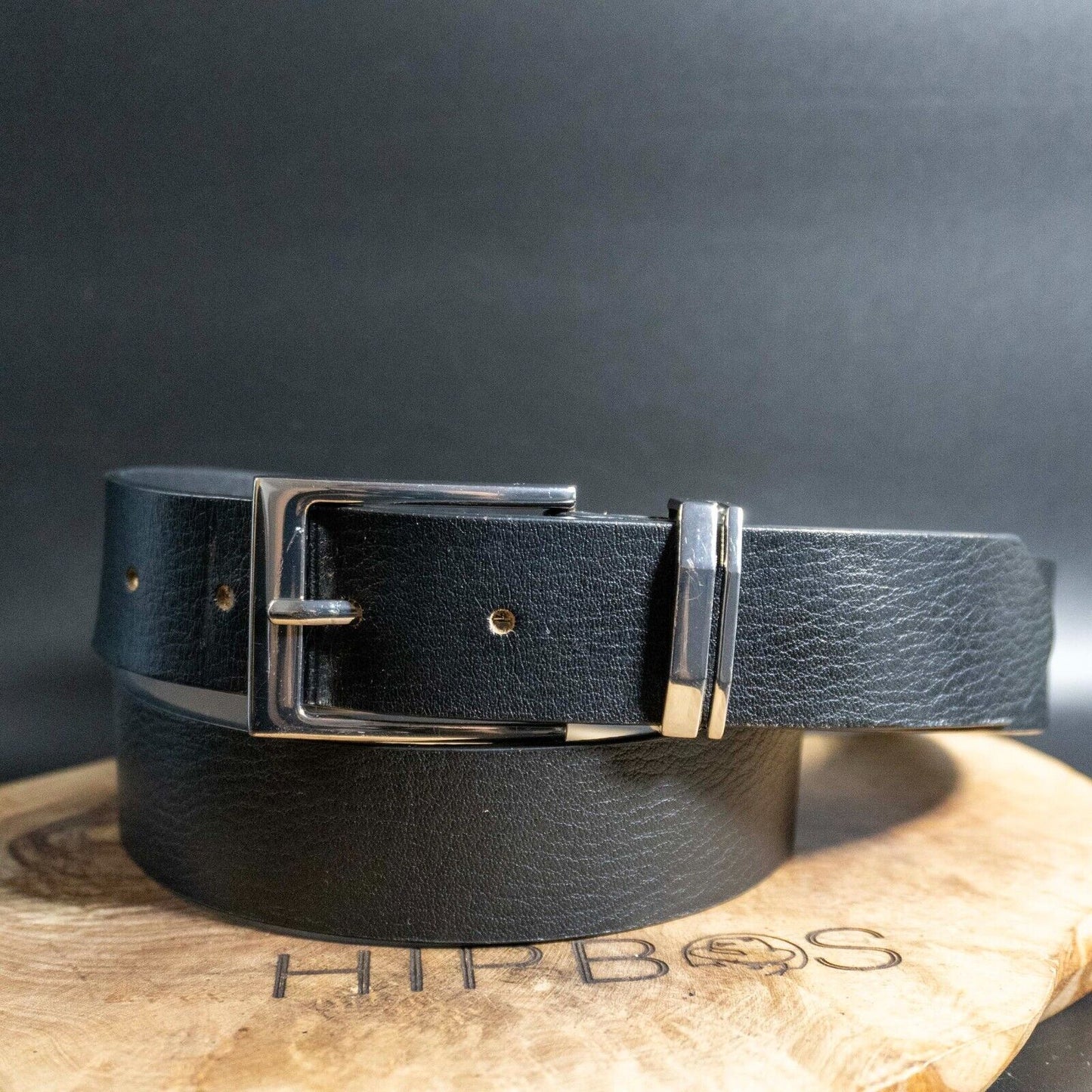 Vintage Mens Belt Leather Jeans Belt Black Size 36