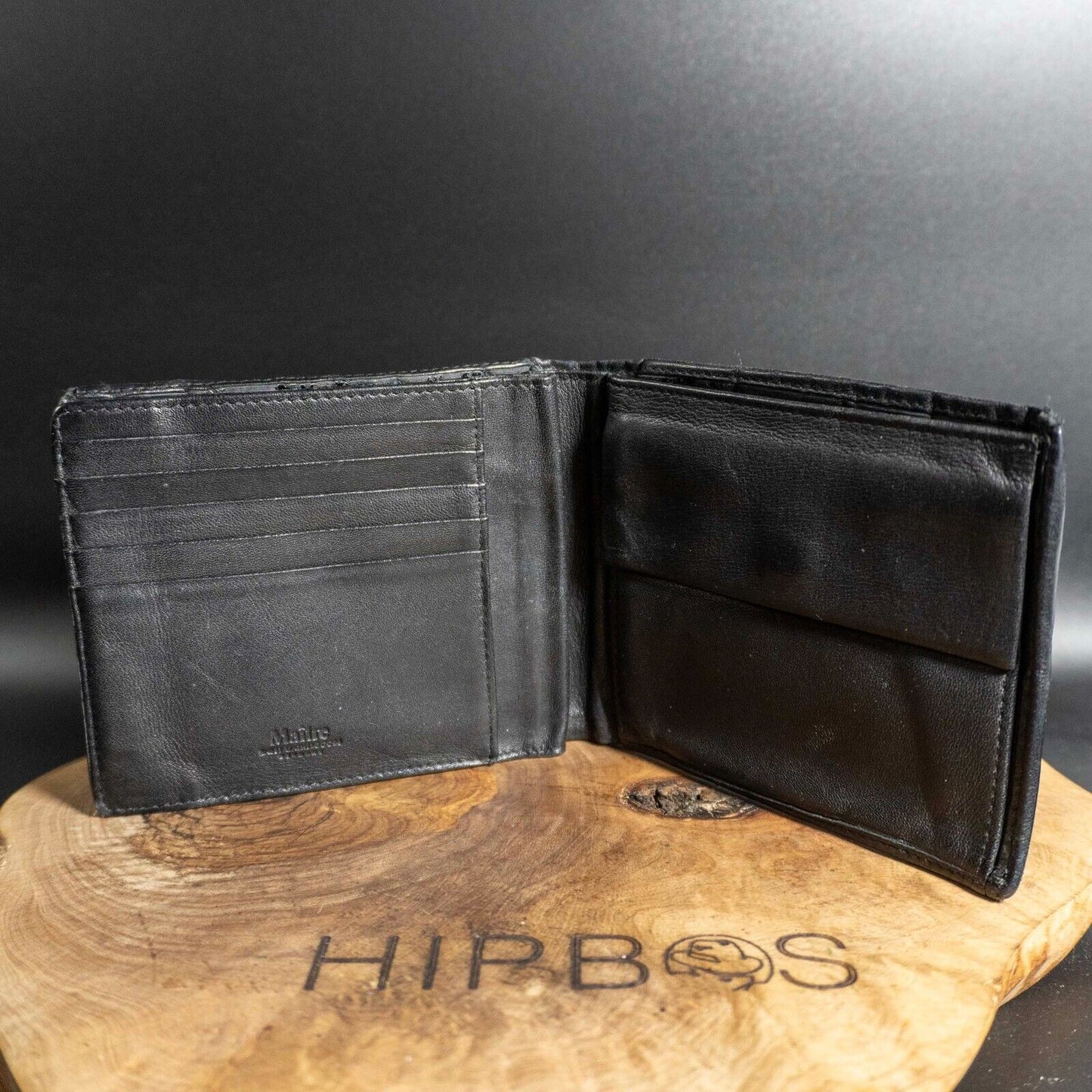 Maitre Mens Wallet Bifold Leather Card Wallet Black