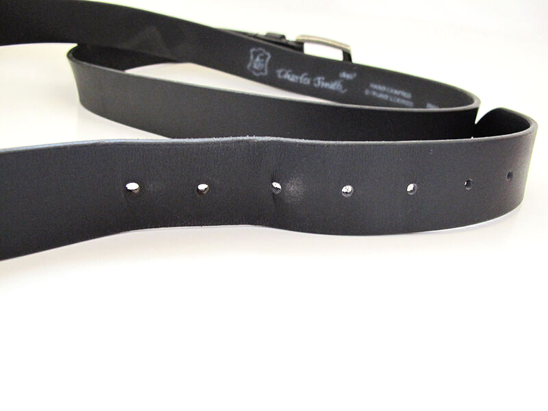Charles Smith Mens Belt Vintage Leather Jeans Belt Black Size 54