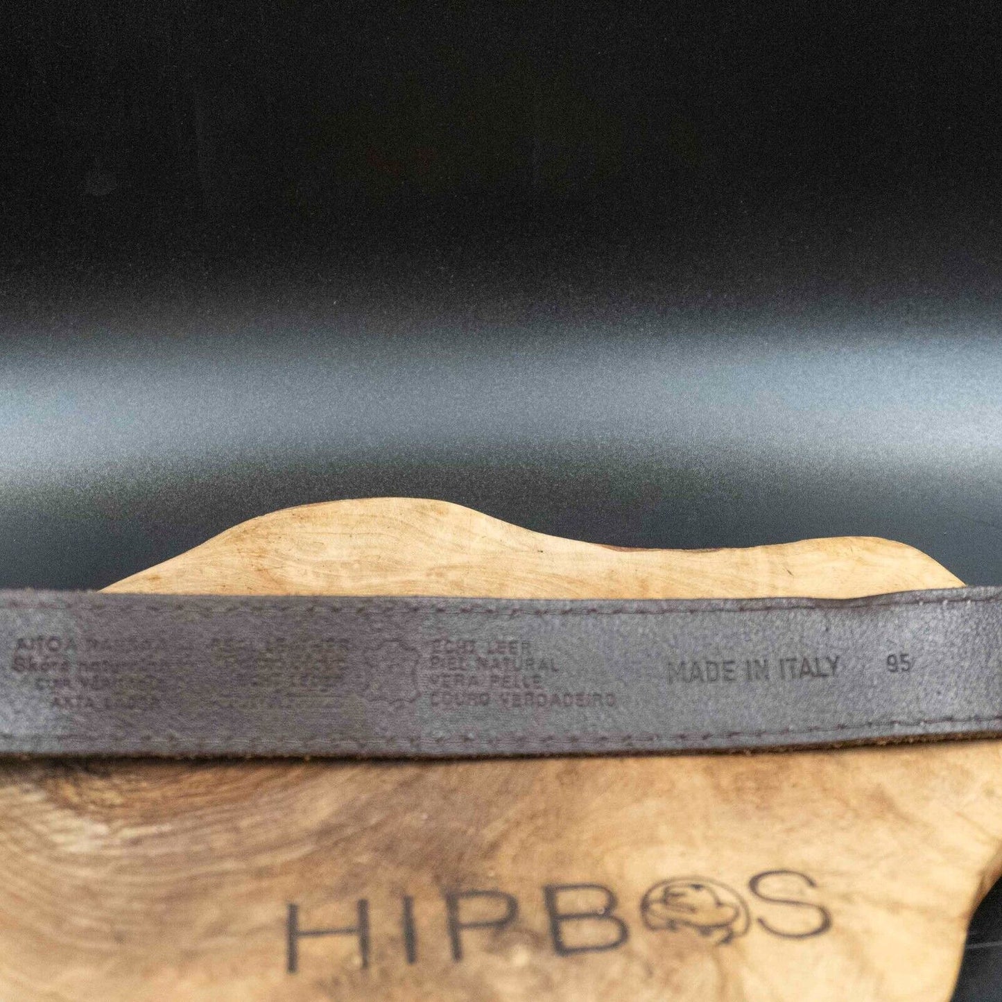 Vintage Mens Belt Handmade Italian Leather Jeans Belt Brown Size 36