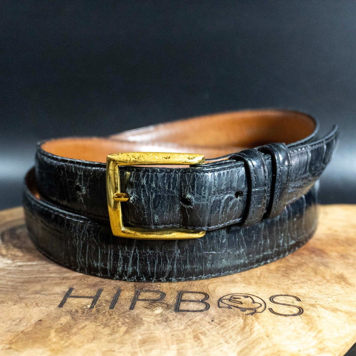 Brighton Mens Belt Vintage Belt Leather Jeans Belt Black Size 38