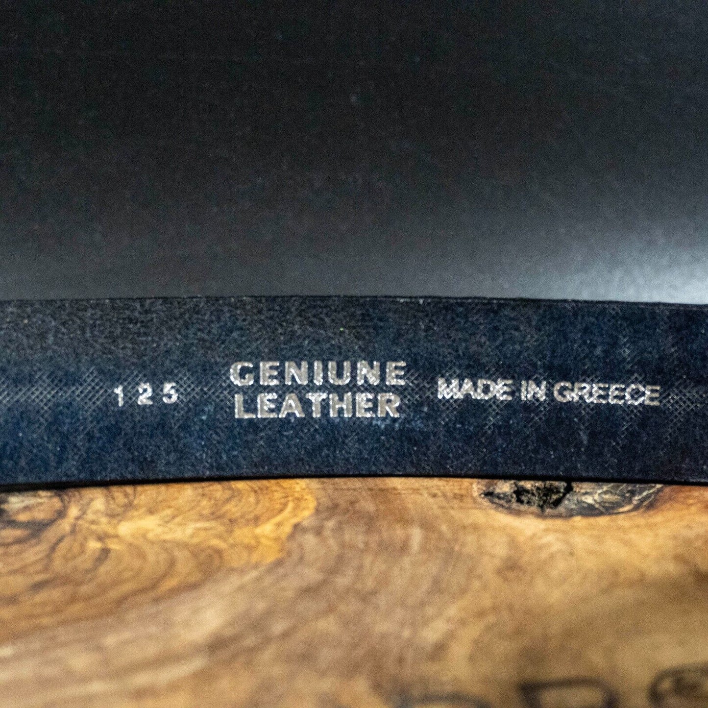 Vintage Mens Belt Handmade Leather Jeans Belt Black Size 38