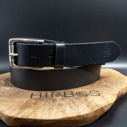 Marc O'Polo Mens Belt Vintage Leather Jeans Belt Black Size 34