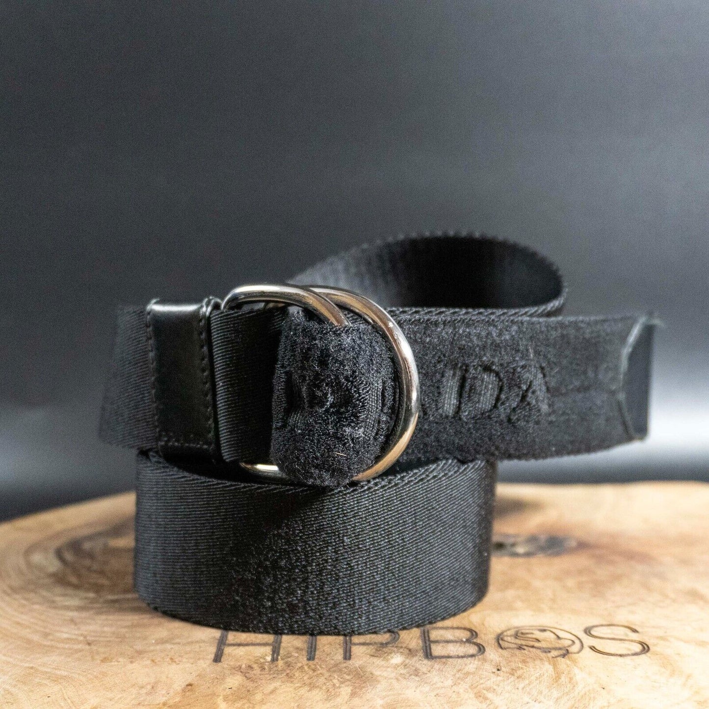 Prada Mens Womens Belt Nylon D Ring Belt Authentic Black Size 36