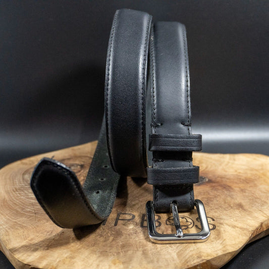 Marks and Spencer Mens Belt M&S Leather Jeans Belt Black Size 34-36