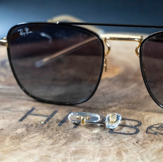 Push In Plug In Nose Pads Compatible with Ray-Ban Frames with Cross Mount - 14mm