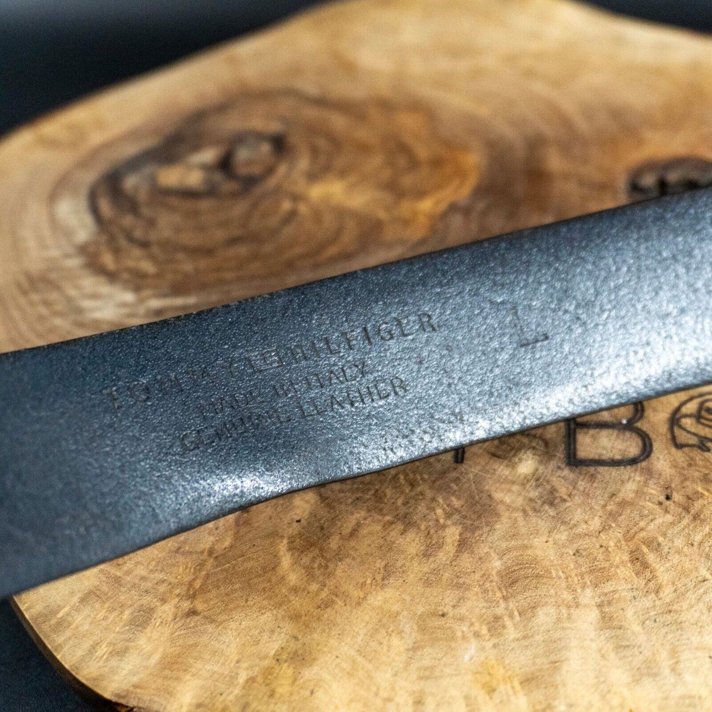 Tommy Hilfiger Mens Belt Vintage Leather Jeans Belt Blue Size L