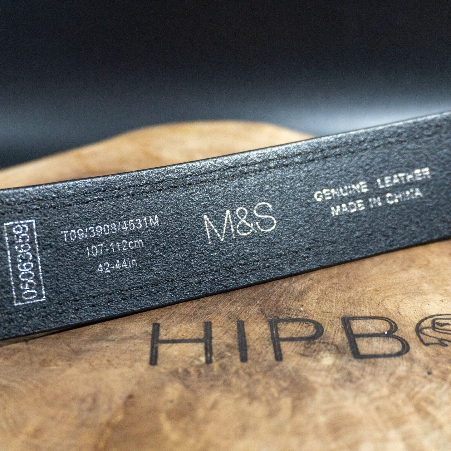 Marks and Spencer Mens Belt M&S Vintage Leather Jeans Black Size 42-44