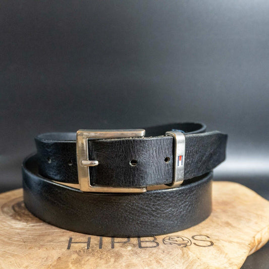 Tommy Hilfiger Mens Belt Vintage Leather Jeans Belt Black Size 36