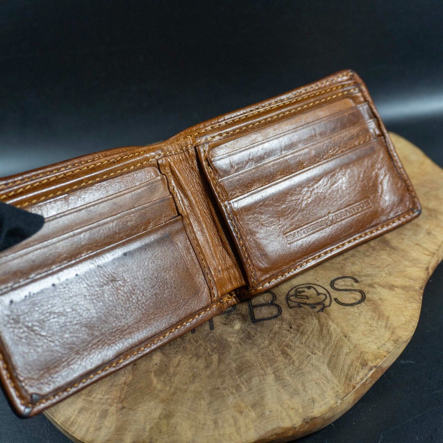 Smathers & Branson Mens Wallet Leather Wallet University of Texas Burnt Orange