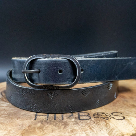 Salsa Jeans Mens Womens Belt Vintage Leather Jeans Belt Black Size 34