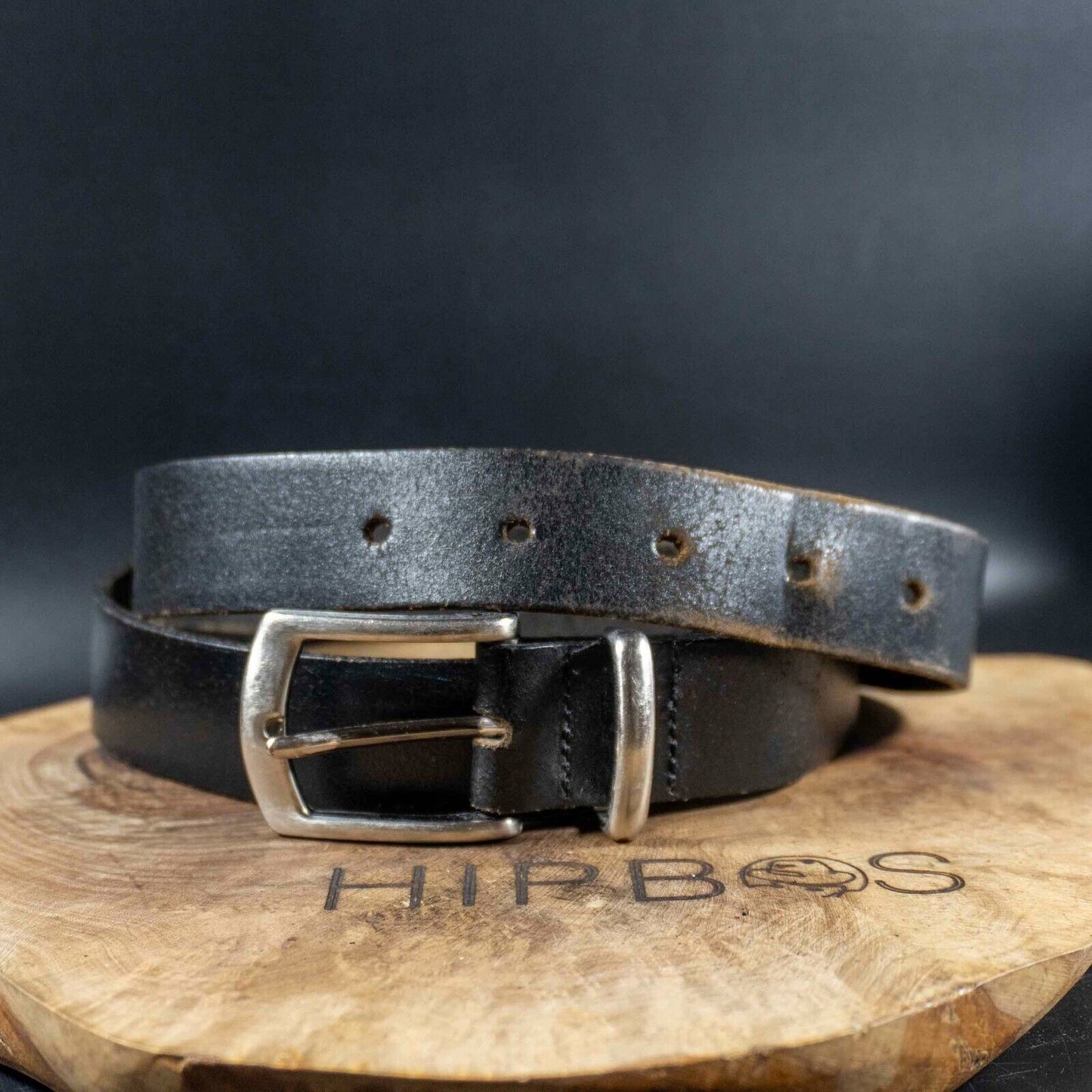 Marks and Spencer Mens Belt Vintage M&S Leather Jeans Belt Black Size 32