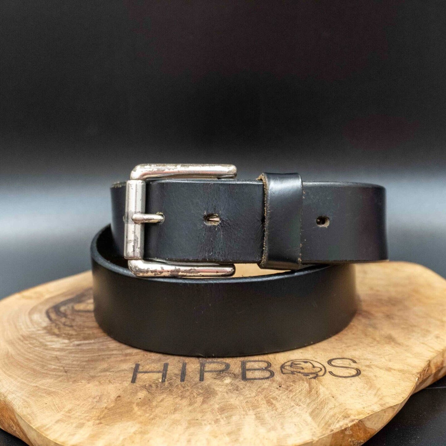 Dockers Mens Belt Vintage Leather Jeans Belt Black Size 32