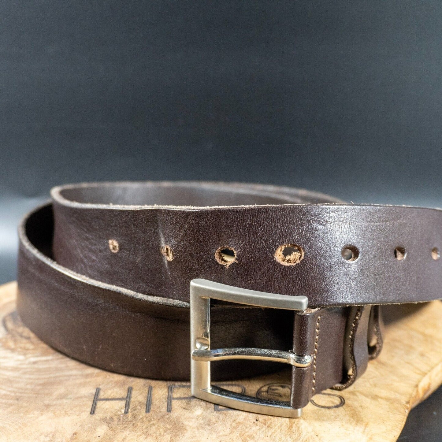 Timberland Mens Belt Vintage Leather Jeans Belt Brown Size XL