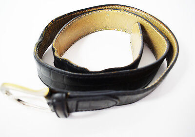 Olly and Co Formals Vintage Mens Belt Classic Leather Jeans Belt Black Size S/M