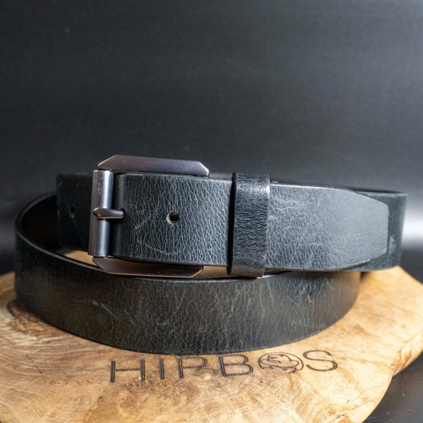 James Campbell Mens Belt Classic Leather Jeans Belt Black Size 40