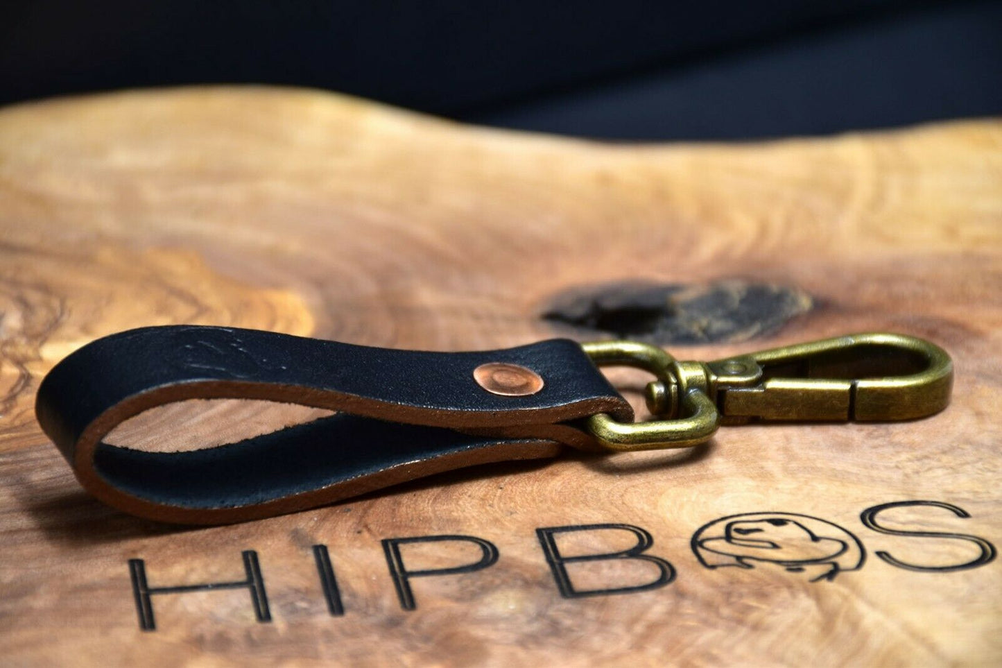 HipBos Handmade Leather Belt Loop Keyring Key Fob Key Chain with Lobster Clasp