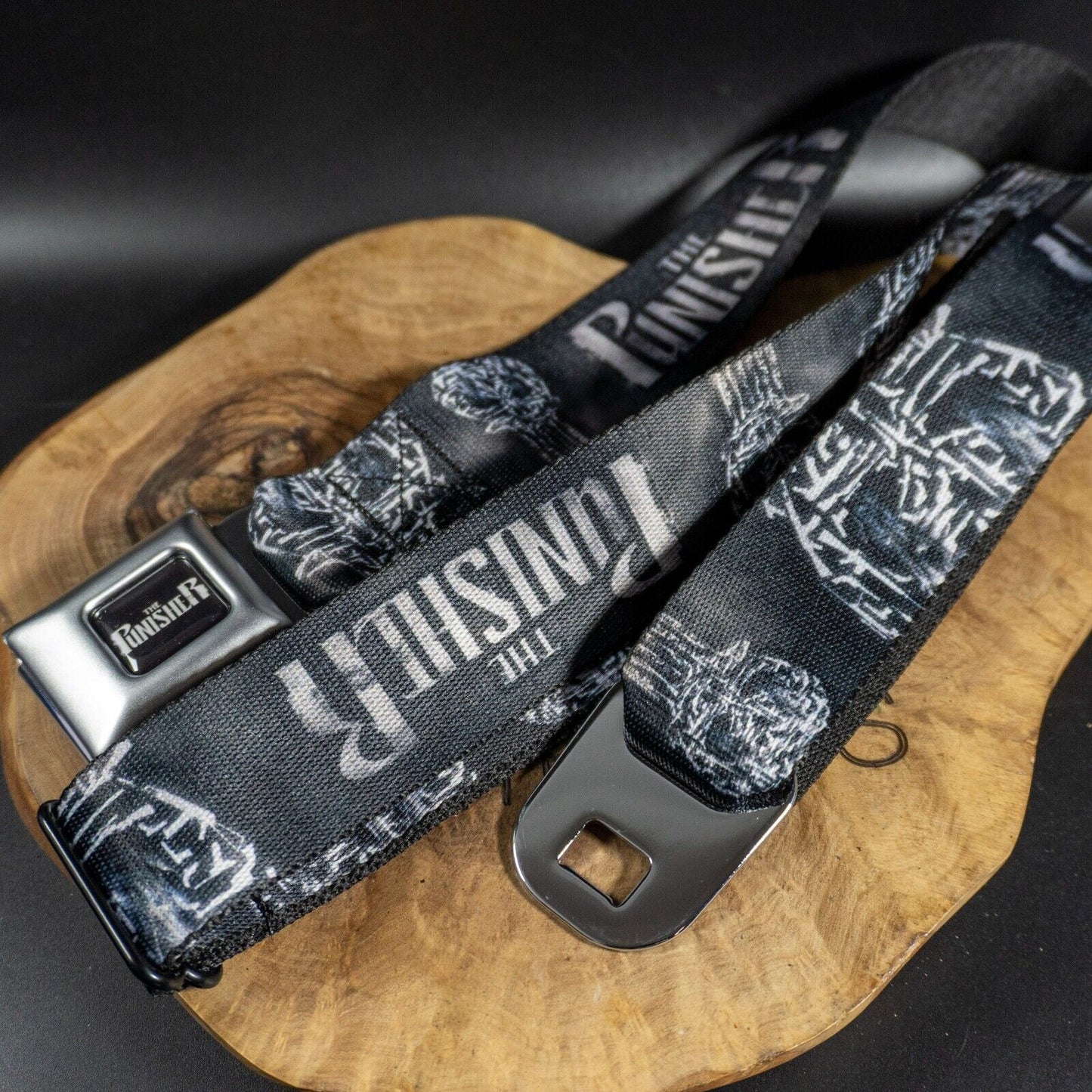 Buckle Down Mens Fabric Webbing The Punisher Seatbelt Belt Size XL