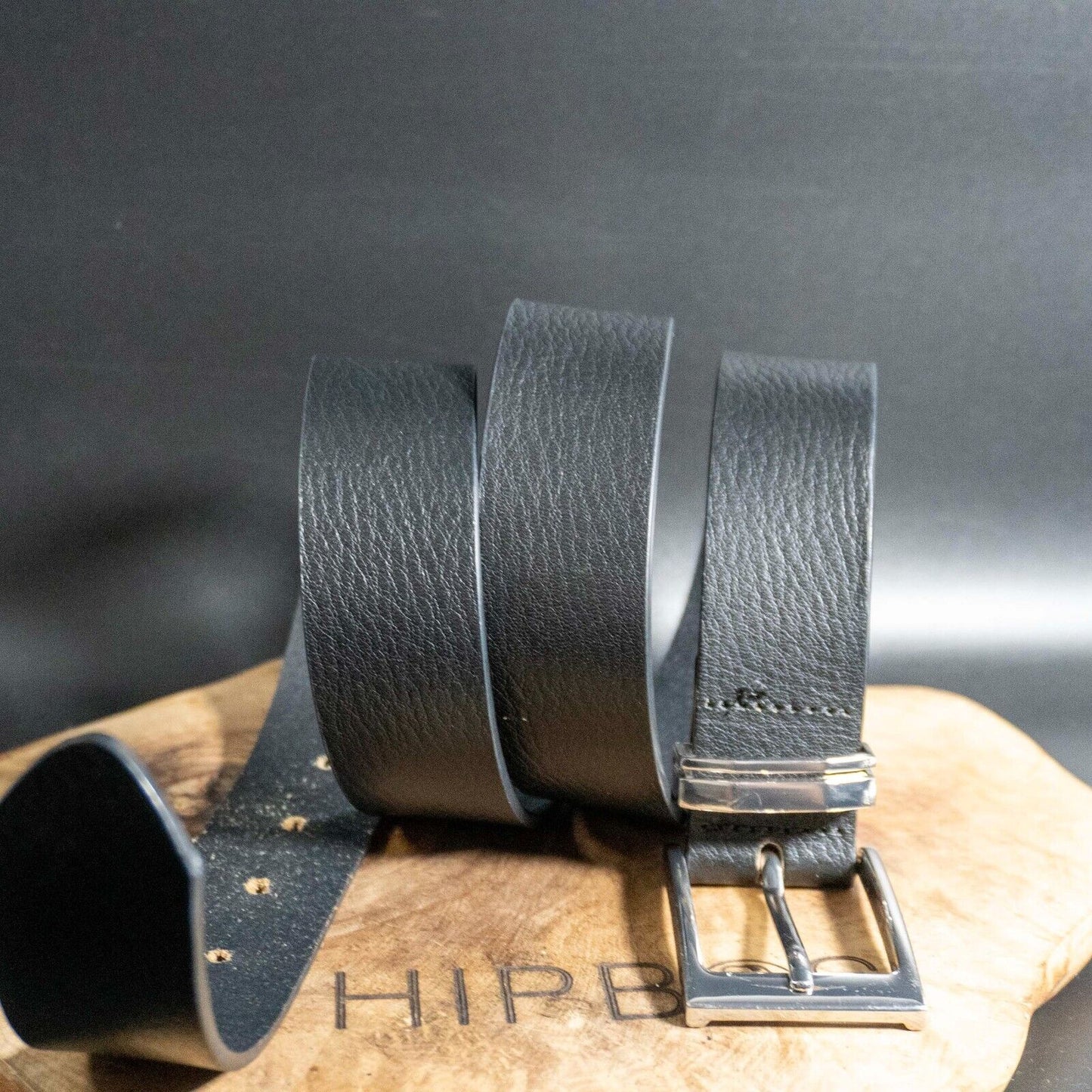 Vintage Mens Belt Leather Jeans Belt Black Size 36