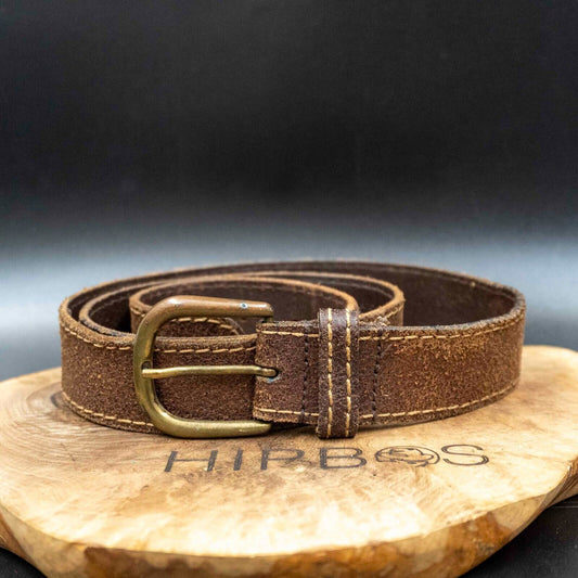 Vintage Mens Belt Handmade Italian Leather Jeans Belt Brown Size 36