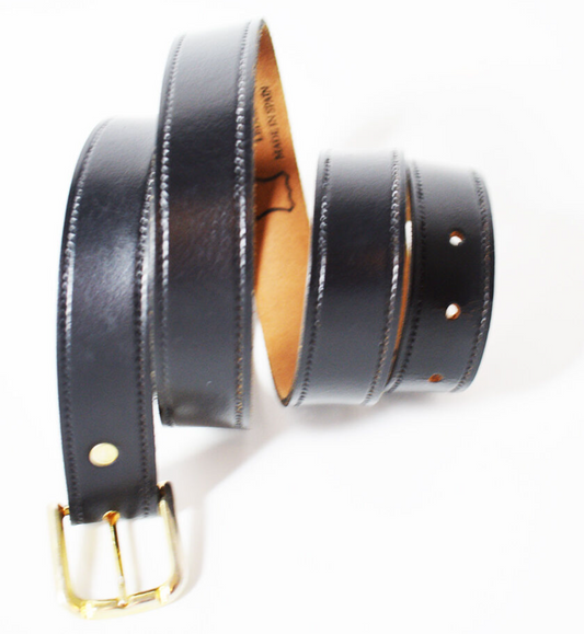 Vintage Mens Belt Classic Mens Leather Jeans Belt Black Size 38