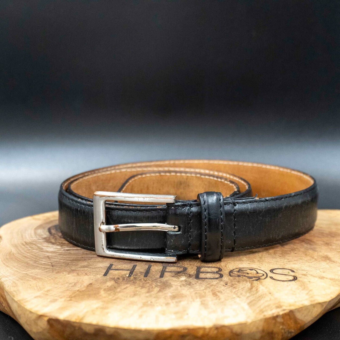 Jasper Conran Mens Belt Leather Classic Belt Black Size M