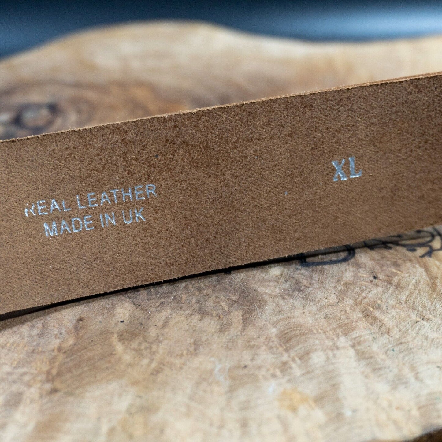 Reclaimed Vintage Mens Belt Vintage Look Mens Leather Jeans Belt Brown Size XL