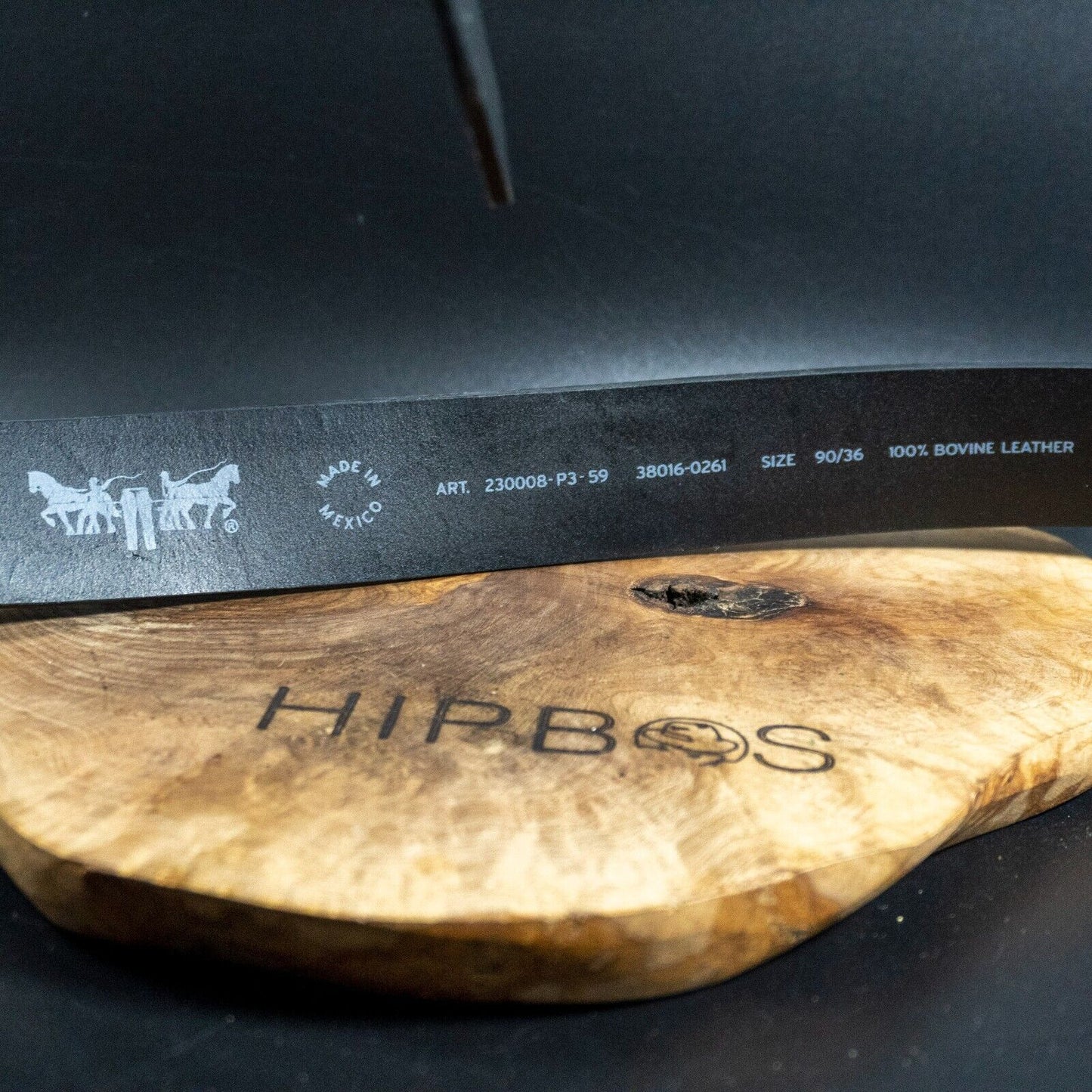 Levis Mens Belt Vintage Leather Belt Jeans Leather Belt Black Size 36