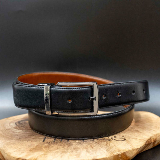 Penguin Mens Belt Reversible Leather Jeans Belt Black Brown Size 40