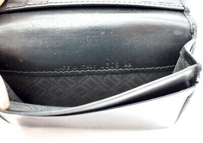 Autentiška Dunhill odinė Bifold kortelė vizitinių kortelių laikiklis Piniginė juoda