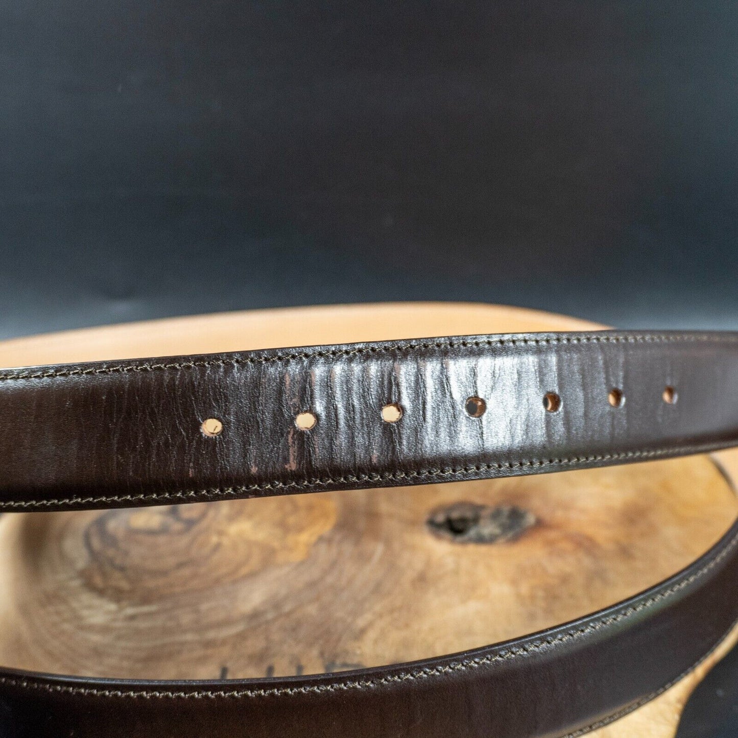 Paolo da Ponte Mens Belt Vintage Classic Leather Jeans Belt Brown Size 38