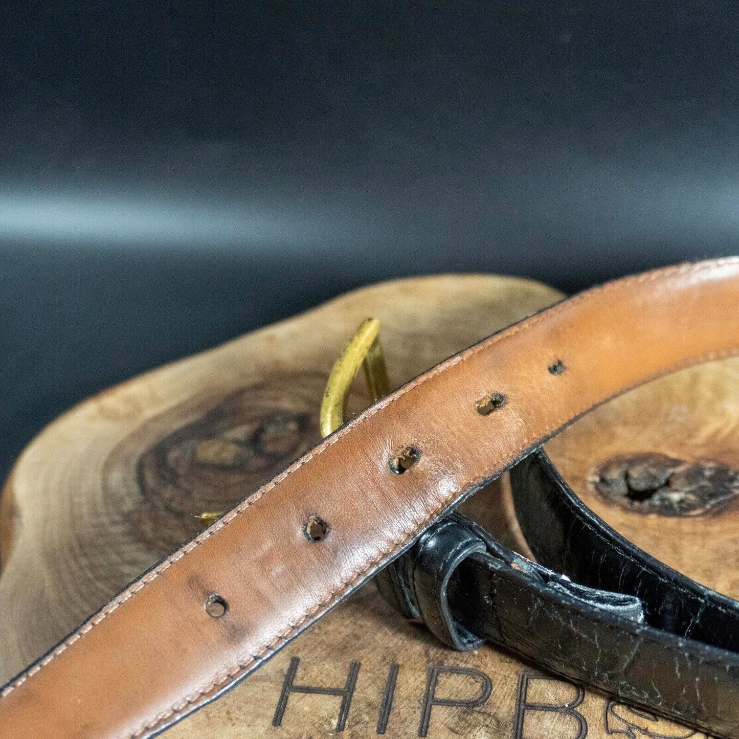 Brighton Mens Belt Vintage Belt Leather Jeans Belt Black Size 38