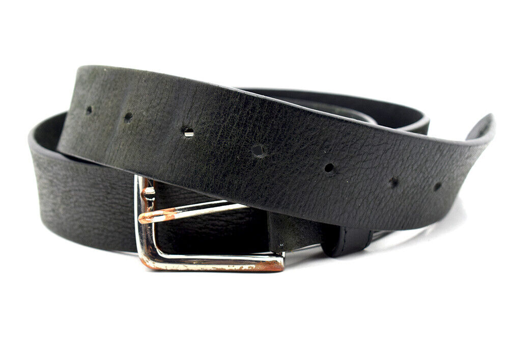 Dents Vintage Mens Belt Leather Jeans Belt Black Size 34
