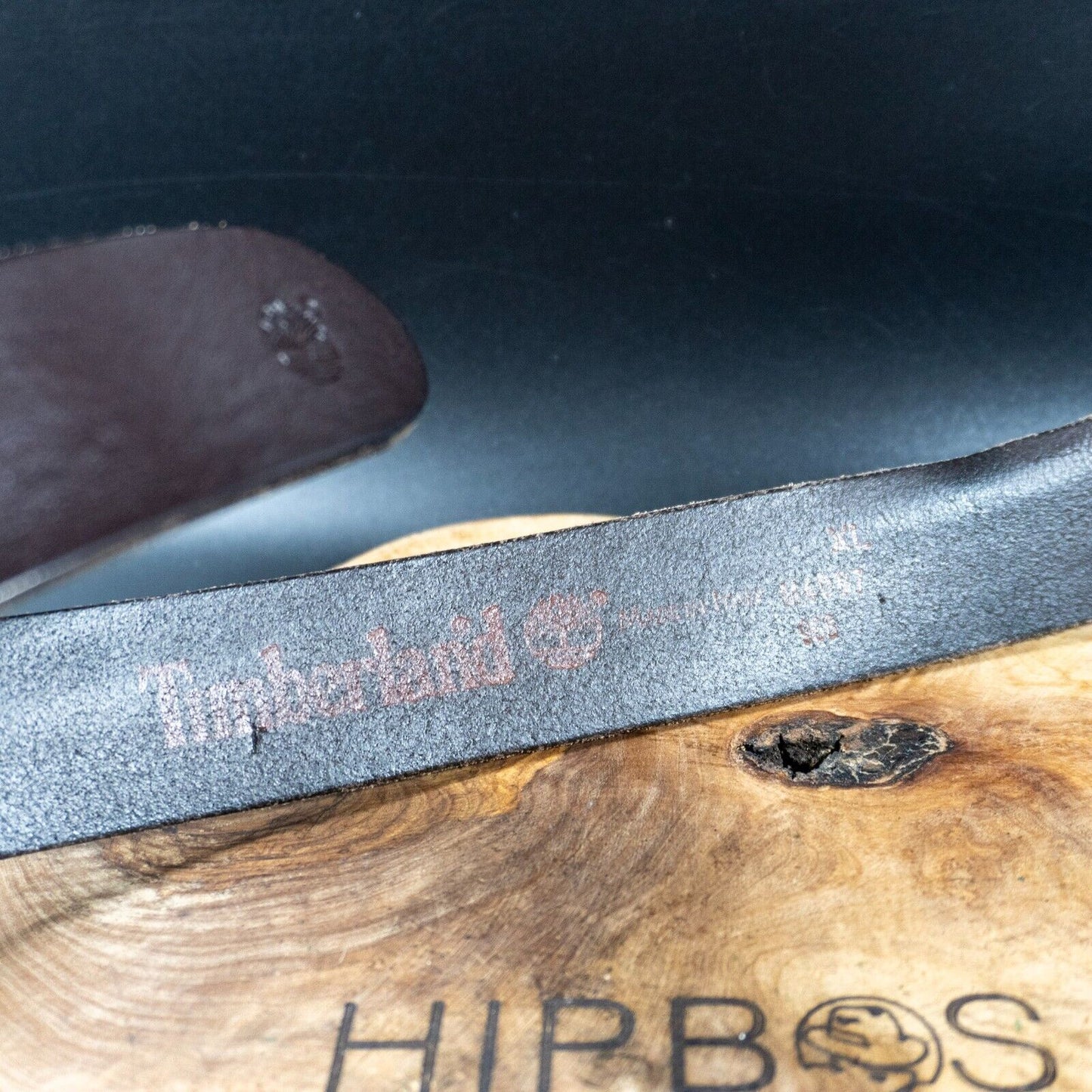 Timberland Mens Belt Vintage Leather Jeans Belt Brown Size XL