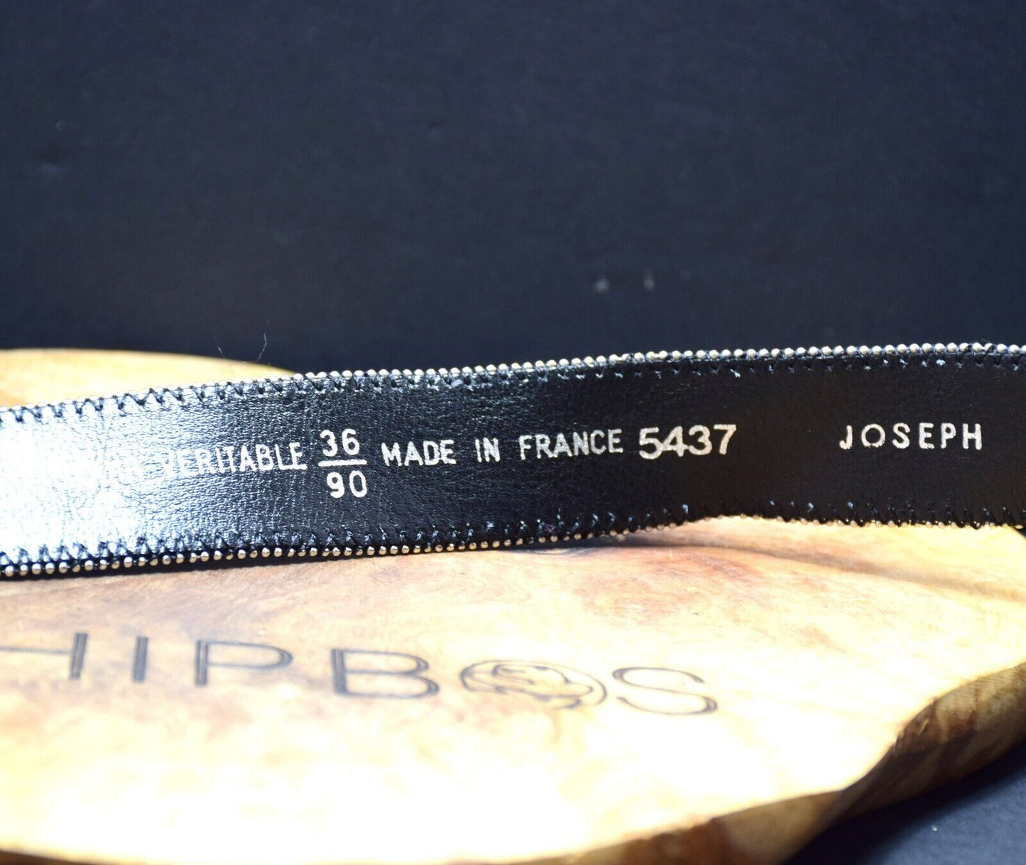 Joseph Womens Belt Authentic Leather Jeans Belt Black Size 36