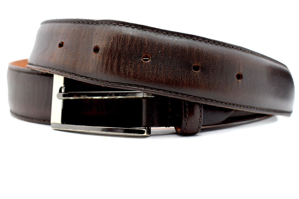 Finsbury Mens Belt Vintage Designer Mens Leather Belt Brown Size 40