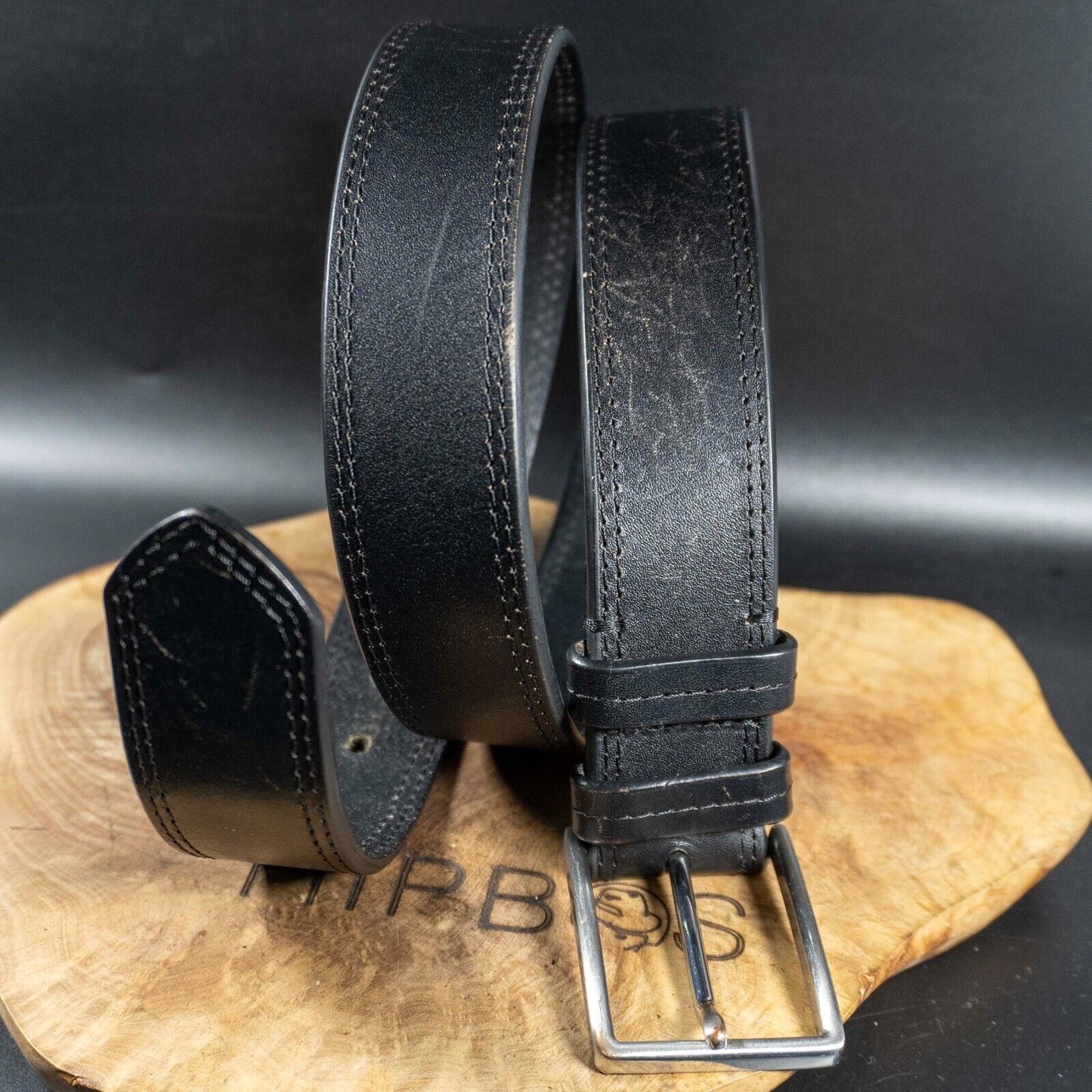 Marks and Spencer Mens Belt M&S Leather Jeans Belt Black Size 34-36