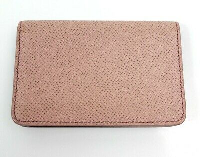 Tod's Authentic Saffiano Leather Card Business Card Holder Wallet Pink