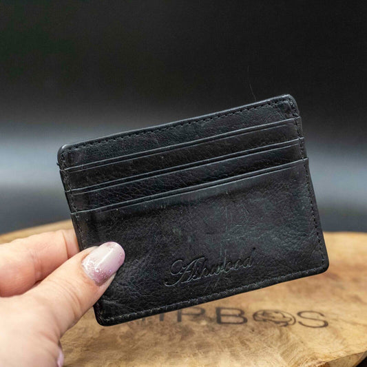 Ashwood Mens Card Holder Leather Card Wallet Black