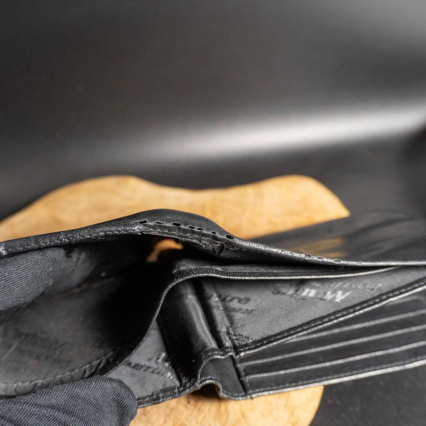 Maitre Mens Wallet Bifold Leather Card Wallet Black